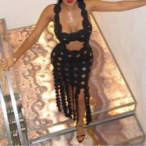 Elegant Black Cutout Dress